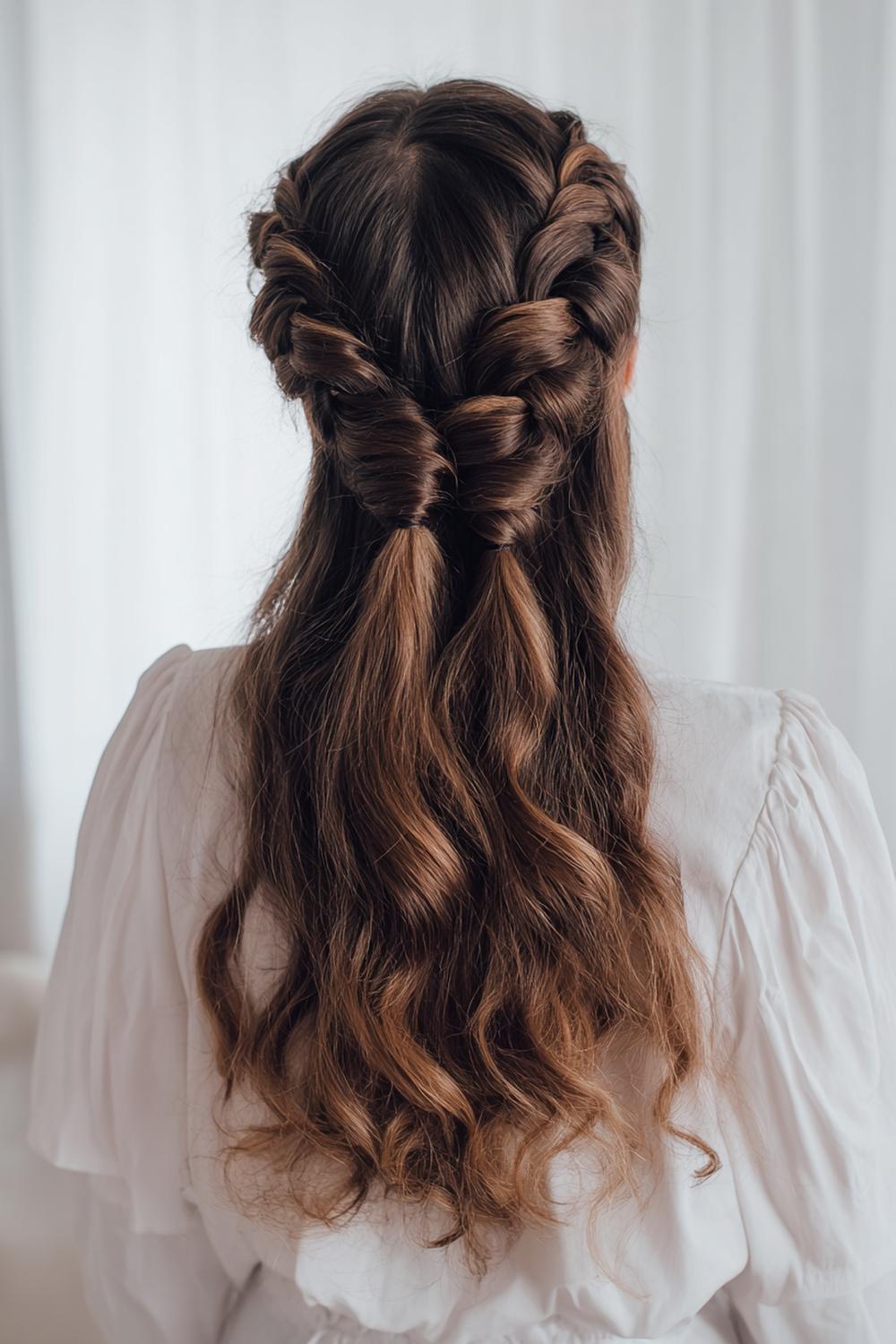 15. Beliebte Frisuren 2026: Geflochtener Kronenzopf mit feinen Babyhaaren am Haaransatz