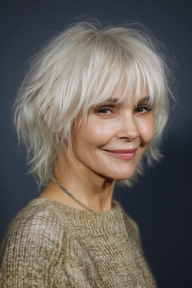 Platinblonder Bixie Shag