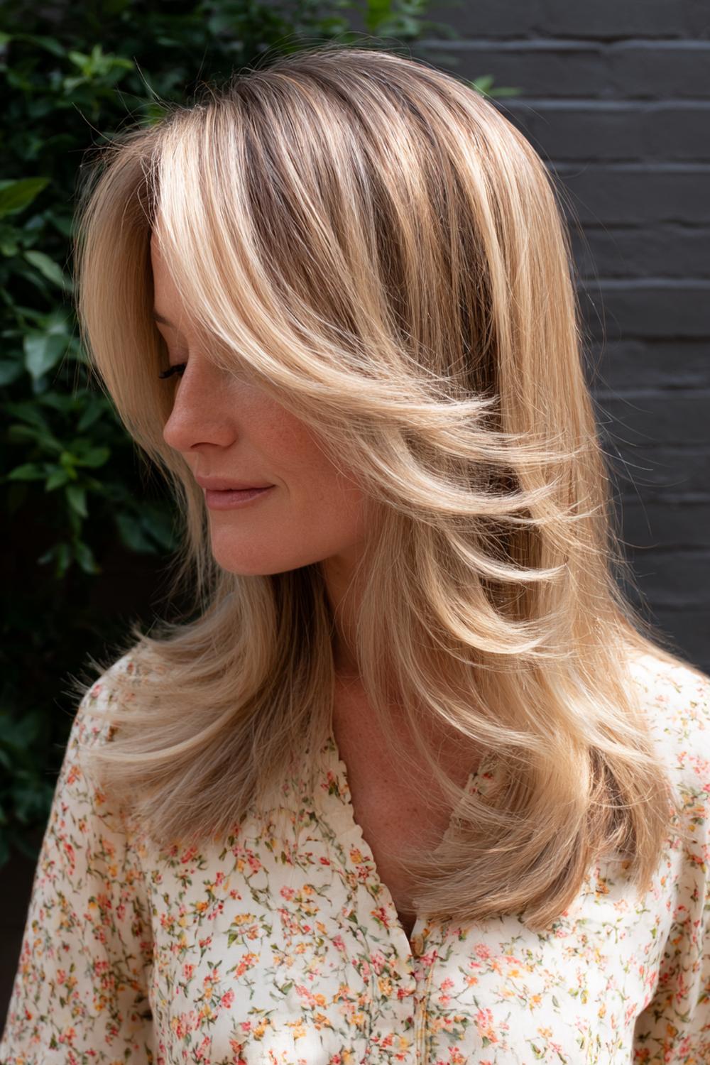 12. Blond Haar Trends 2026: Sand-Blond Shag mit luftigen Stufen und Textur-Spray