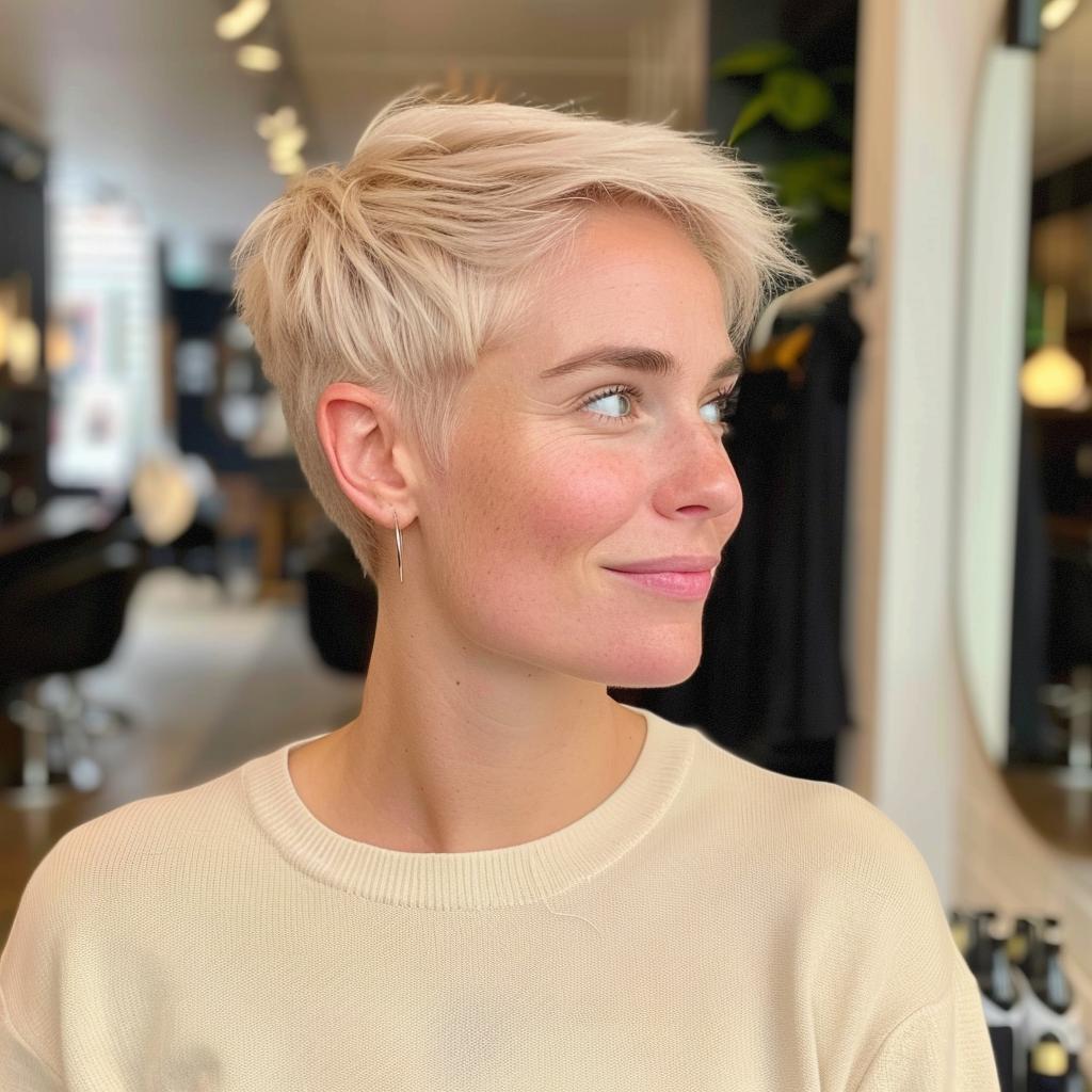 Pixie Cut mit weichen Stufen