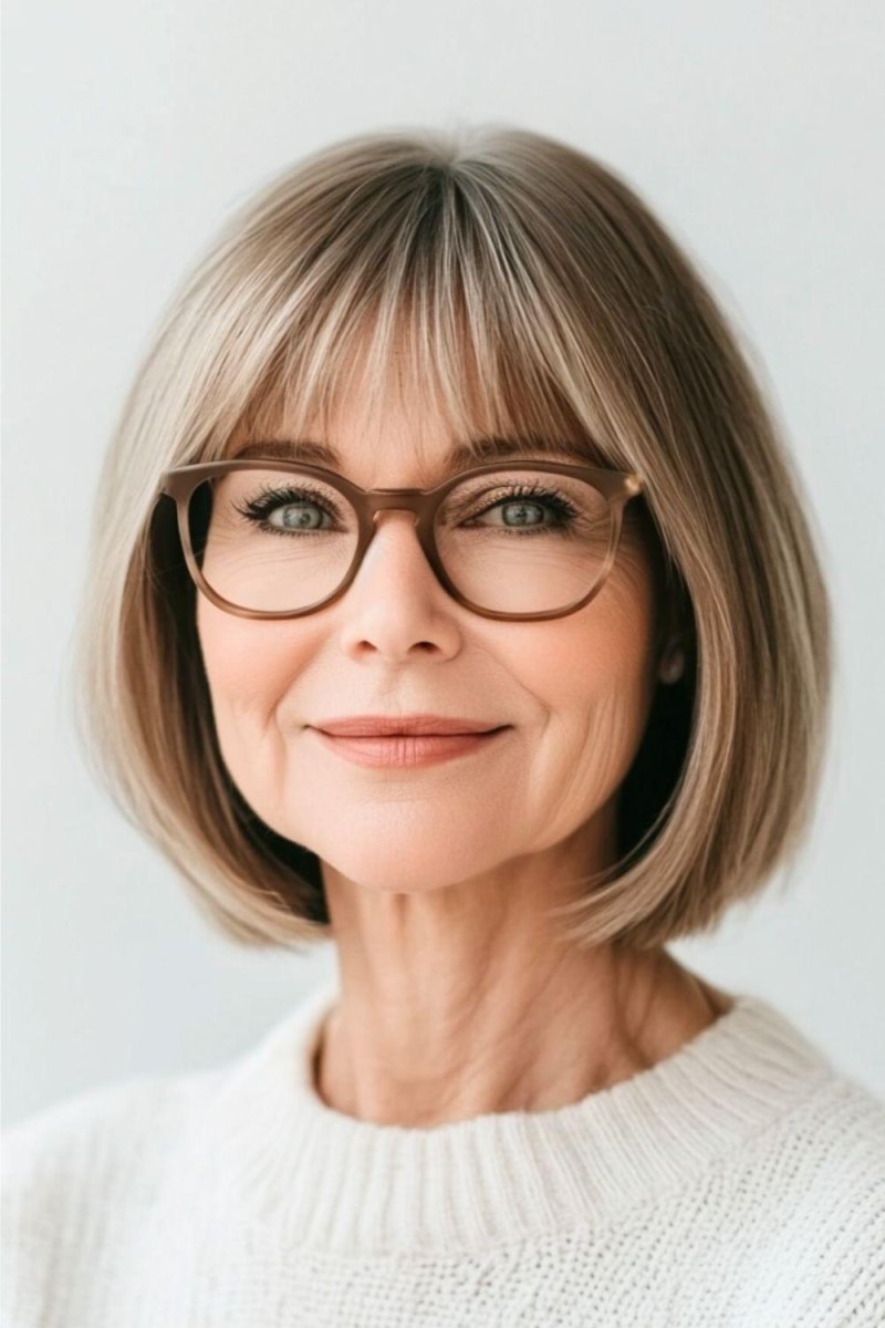 Bob schmales Gesicht Brille