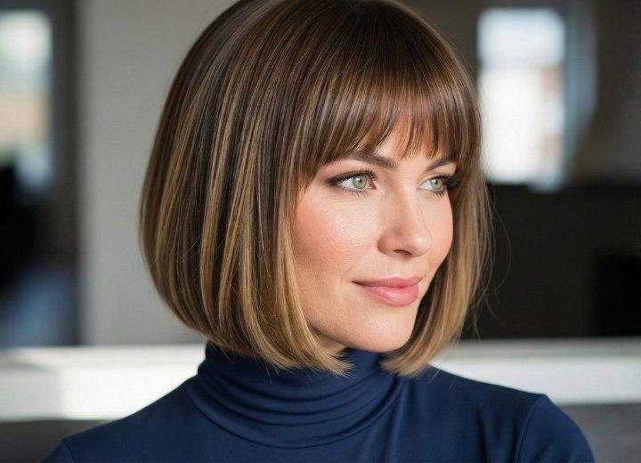 Bob mit Pony für feines Haar