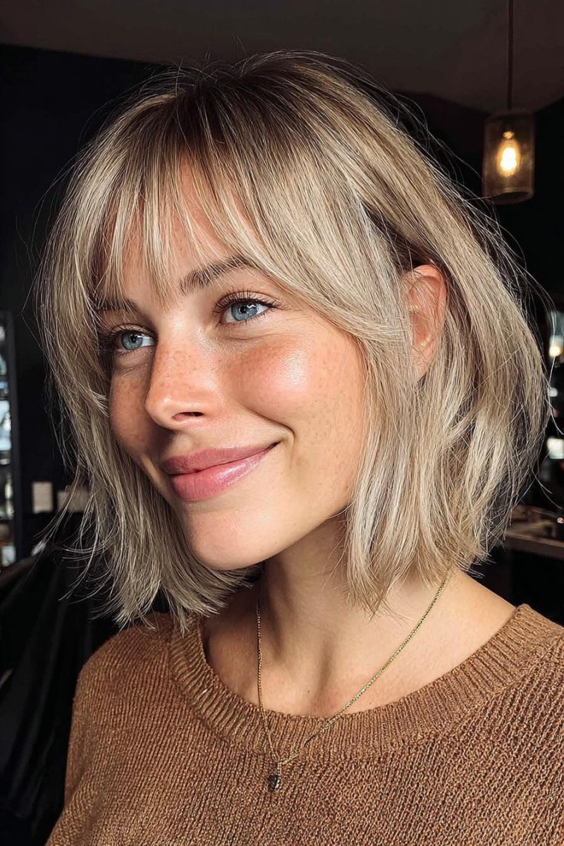 Bob mit Pony feines Haar
