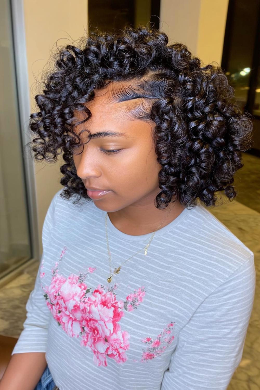 Lockiger Dutt für die Schule