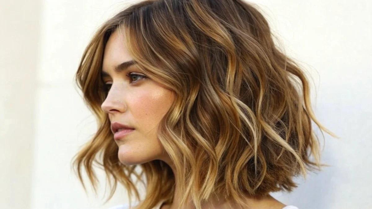 Mittellanges Haar mit lockeren Beach Waves