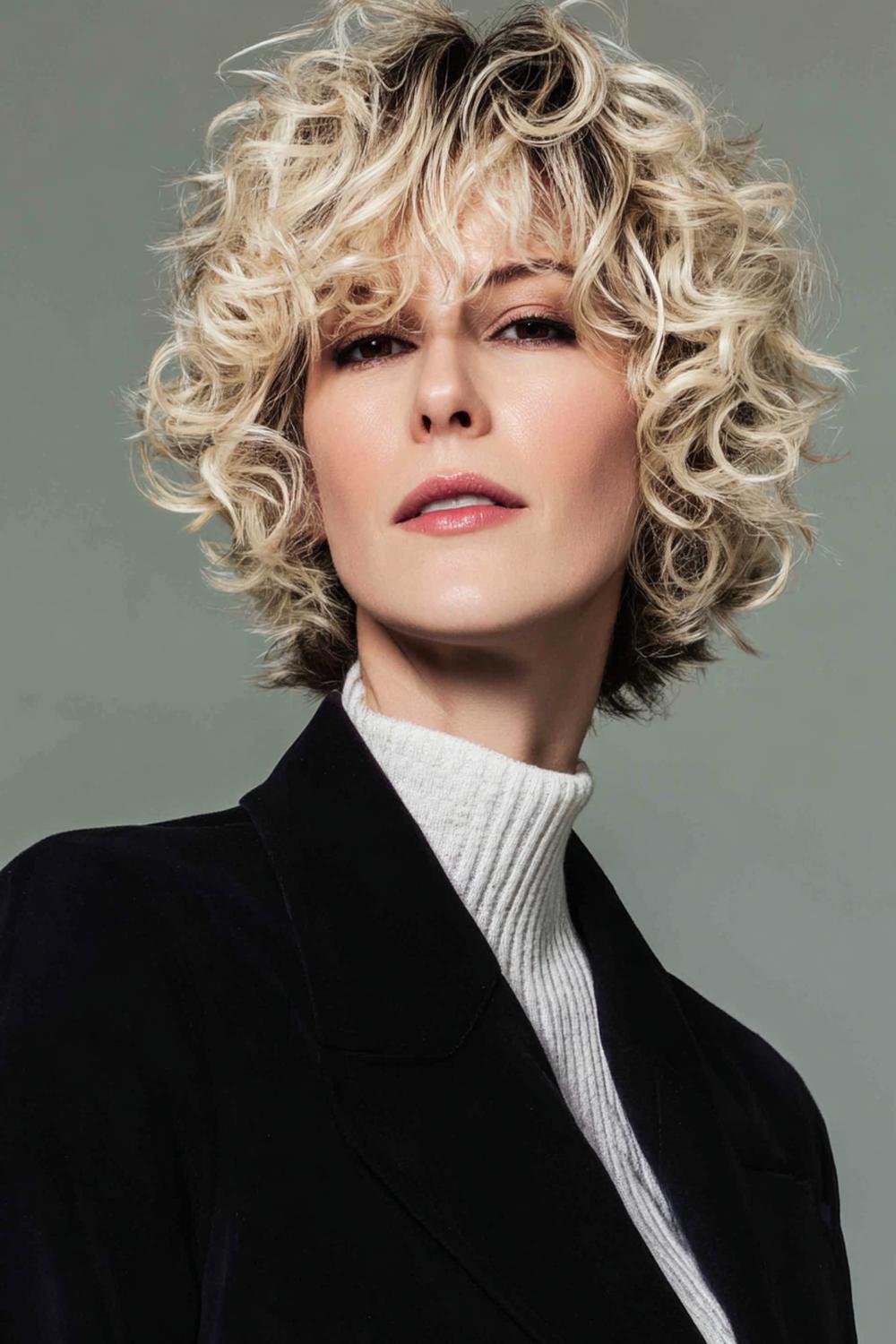 15. Einfache Frisuren 2026: Kurzer Bob mit Micro-Curls und texturierten Spitzen