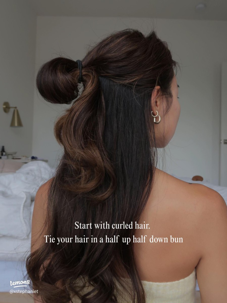 Schrittweise Locken Bun Anleitung