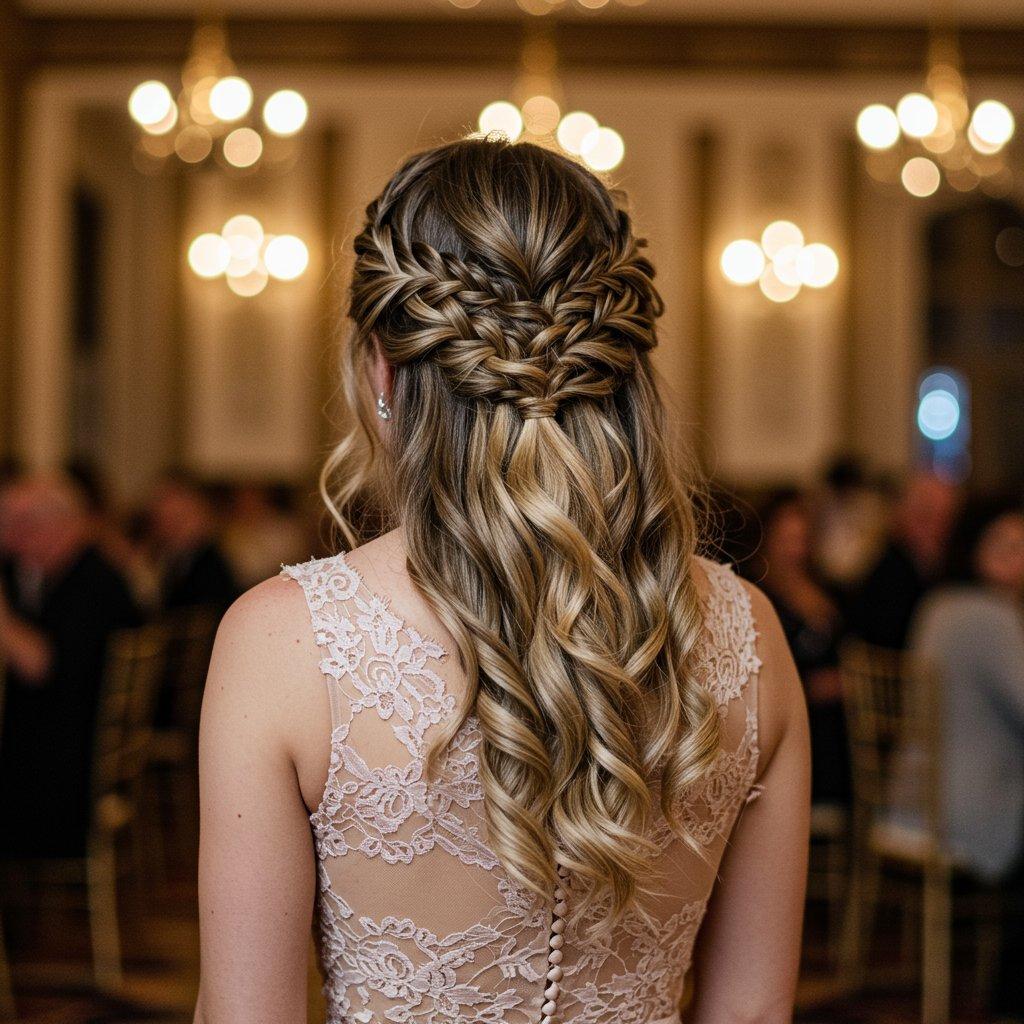 Festliche Braided Half-Up Frisur