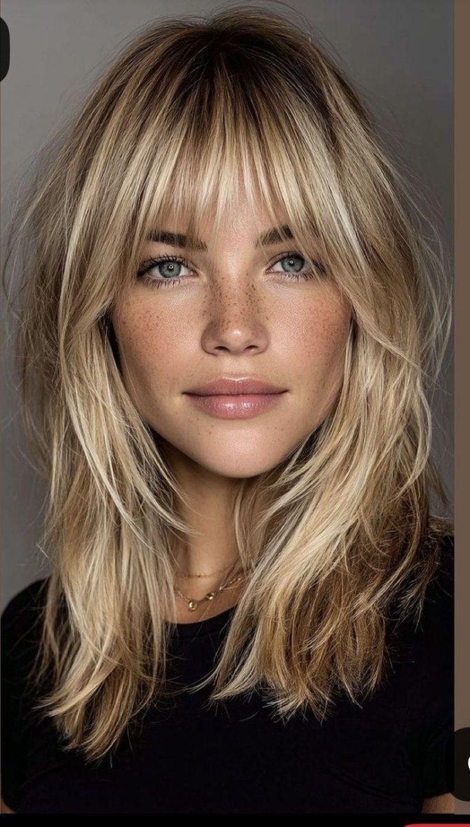 Fransenpony blonde Stufen