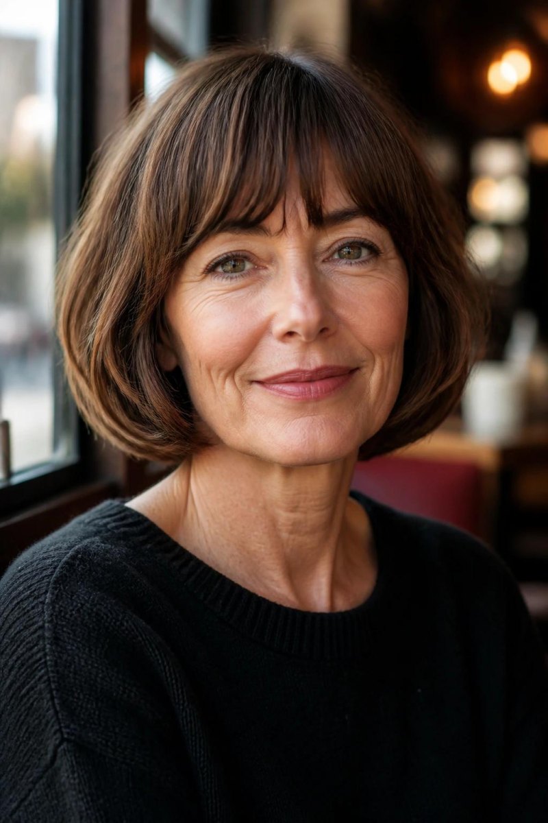 Französischer Bob mit Pony Chic