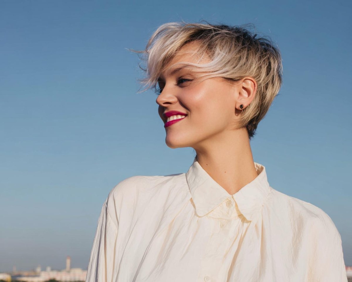 Frecher Pixie Cut feines Haar