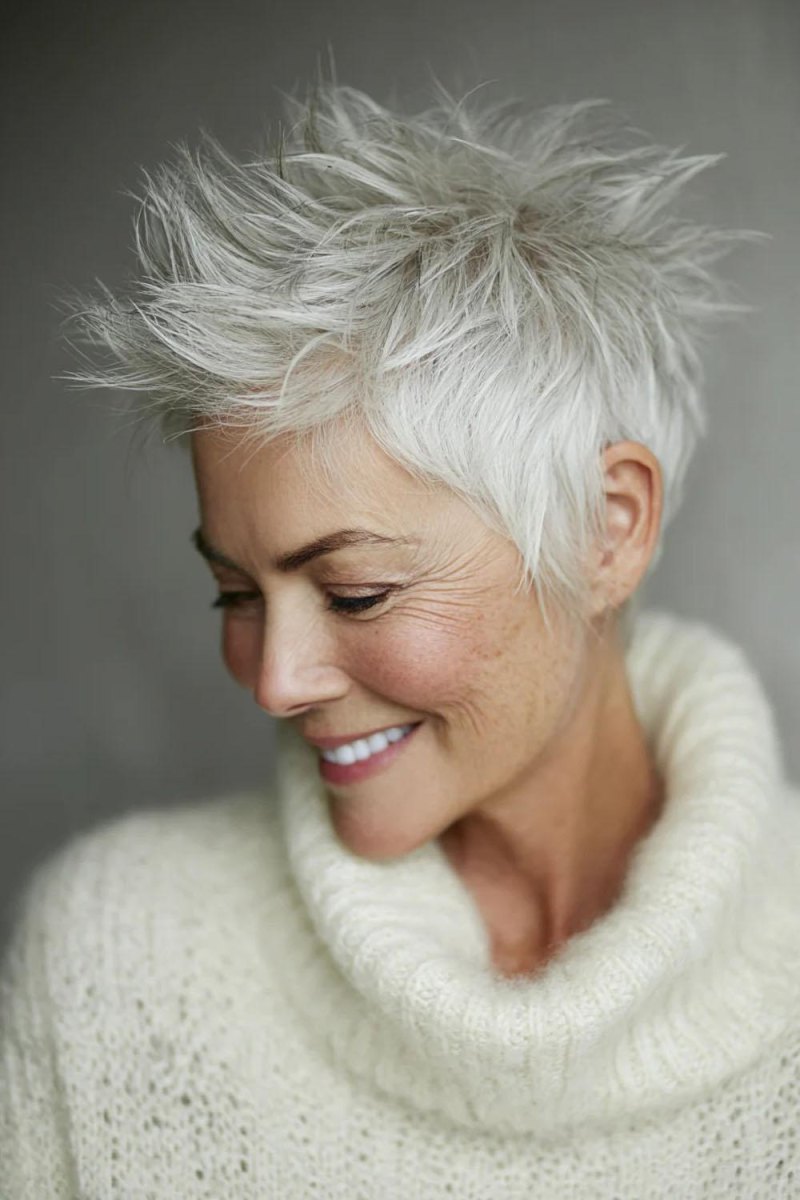 Strukturierter Pixie Cut Frau