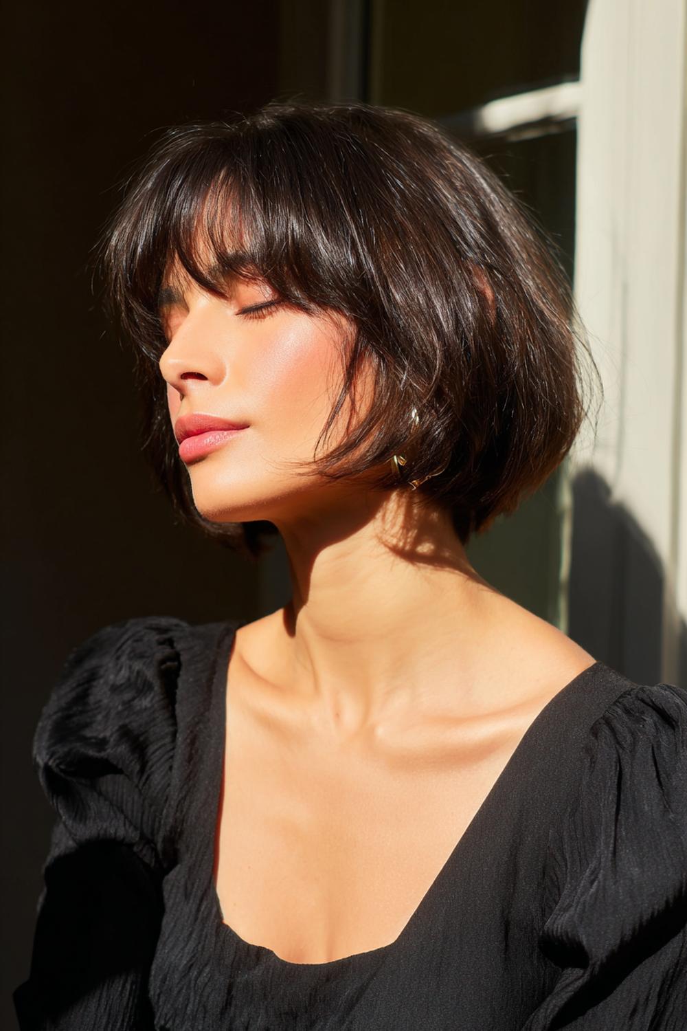 4. Frisur: Kinnlanger French Bob mit Mikro-Textur und sanfter Rundung