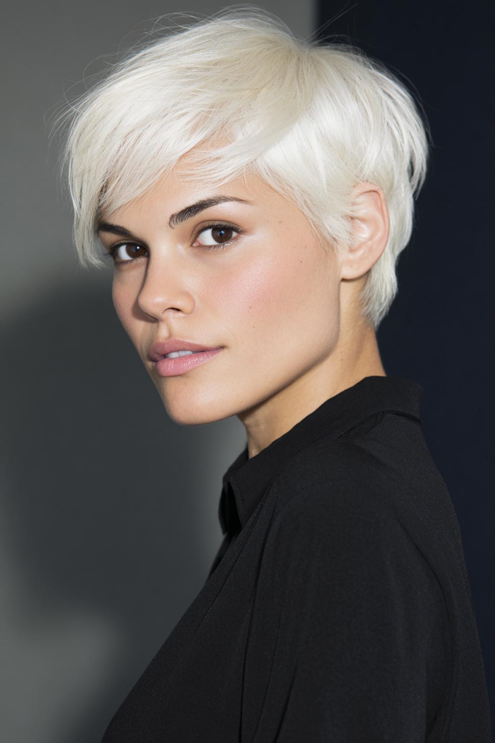 1. Kurzfrisuren 2026 Frauen kurz: Soft-Pixie mit federleichtem Pony