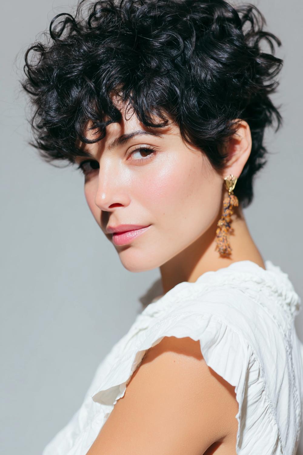 10. Kurzfrisuren 2026 Frauen kurz: Curly Pixie mit definierter Lockenkrone