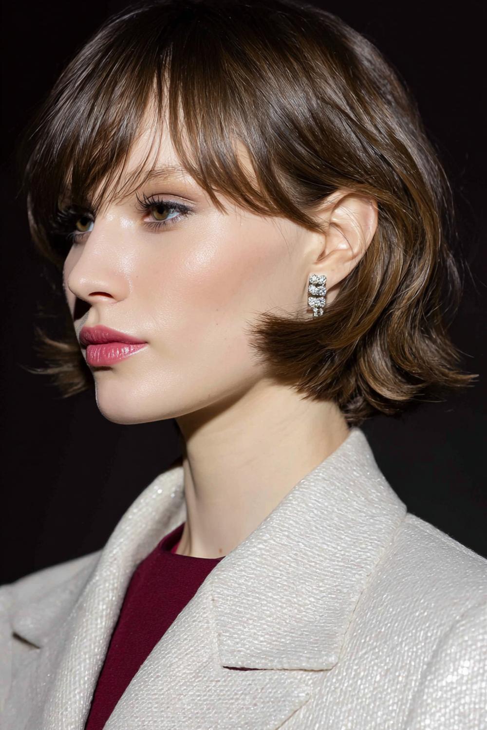 3. Frisuren 2026 Frauen: Micro-Bob mit klarer Kontur und tucked-behind-ears