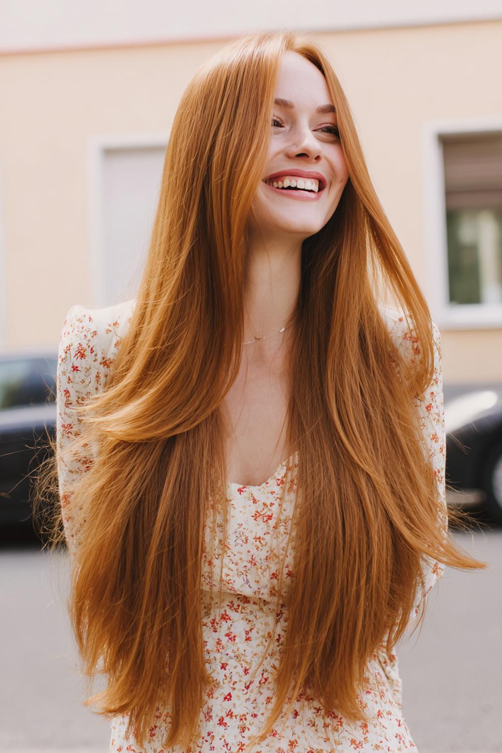 5. Frisuren 2026 Frauen: Butterfly-Cut mit langen Stufen und federndem Blowout