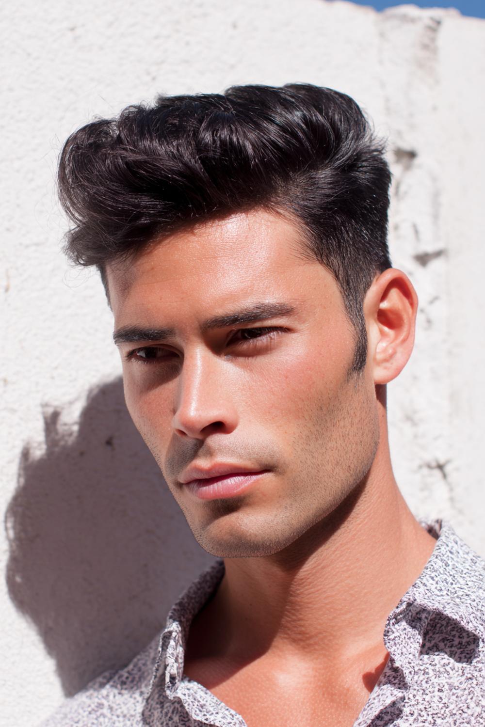 13. Frisuren 2026 Männer: Soft Pompadour mit natürlichem Schwung