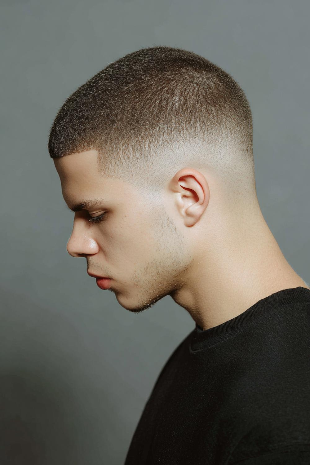 3. Frisuren 2026 Männer: Buzz Cut mit sanftem Verlauf