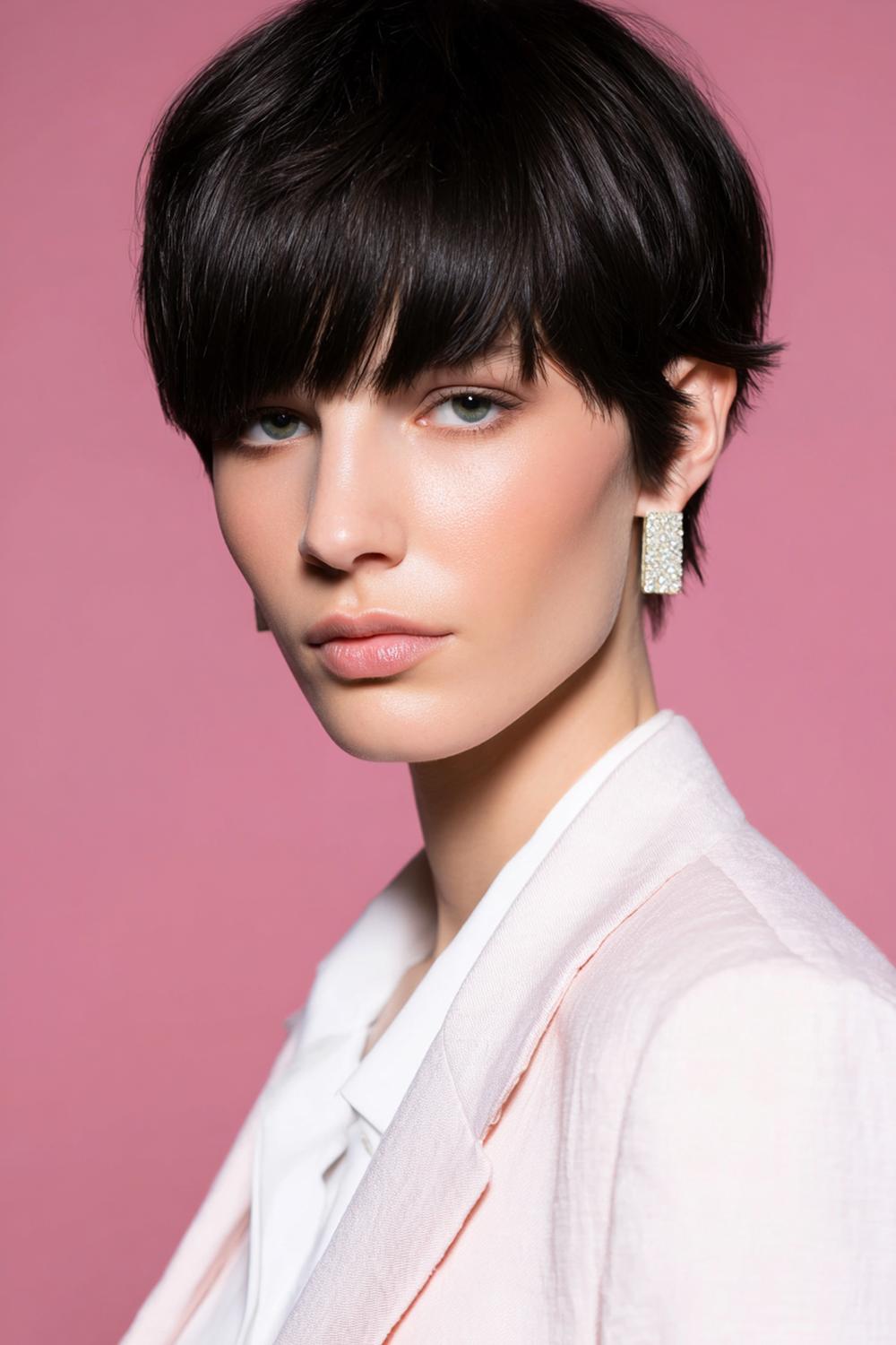 16. Frisuren 2026: Pixie Cut mit Micro-Pony und Strukturpaste
