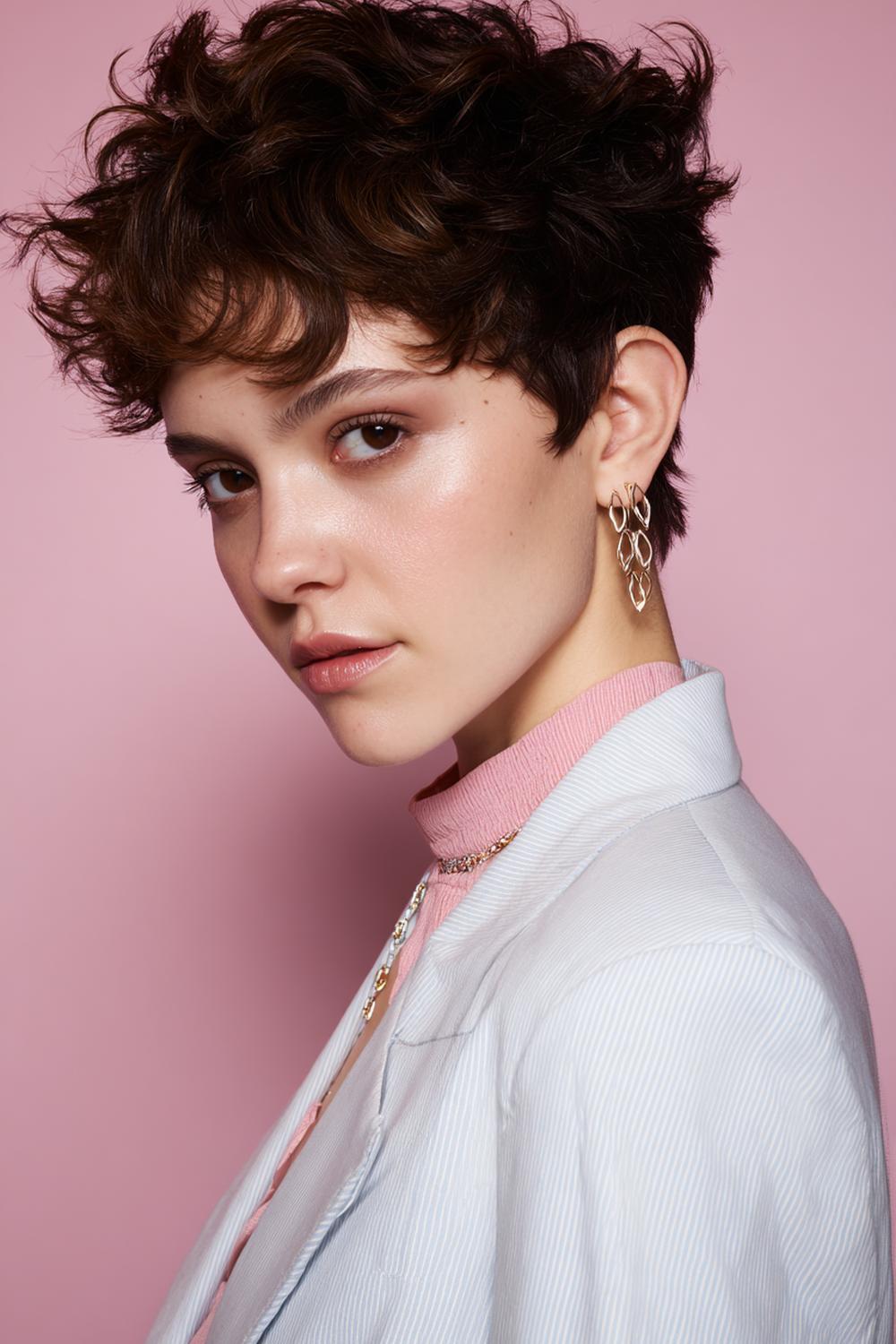 17. Frisuren 2026: Bixie Cut mit weichen Konturen und Volumenkrone