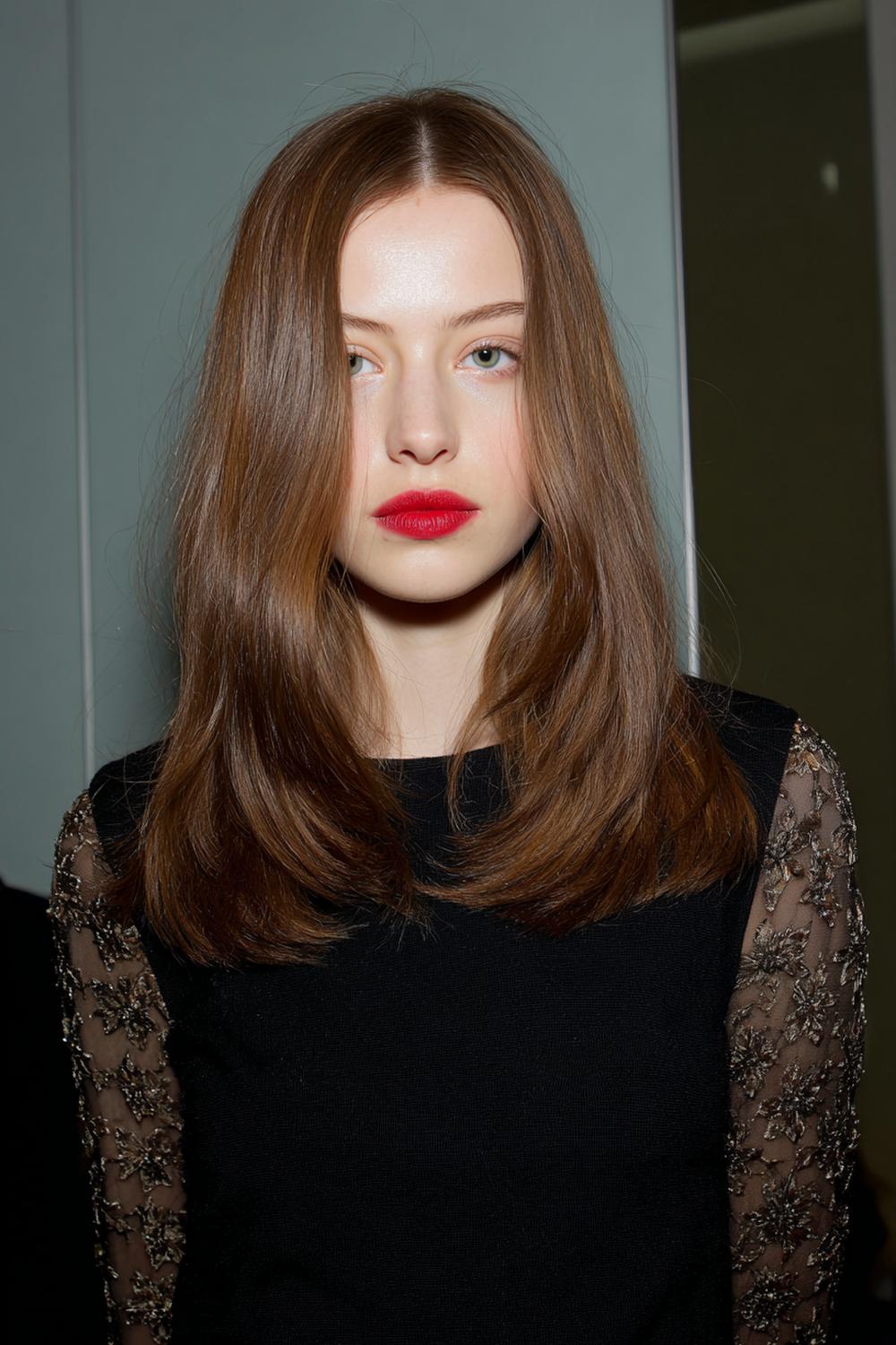 20. Frisuren 2026: Mittelscheitel-Layer mit bewegten Spitzen