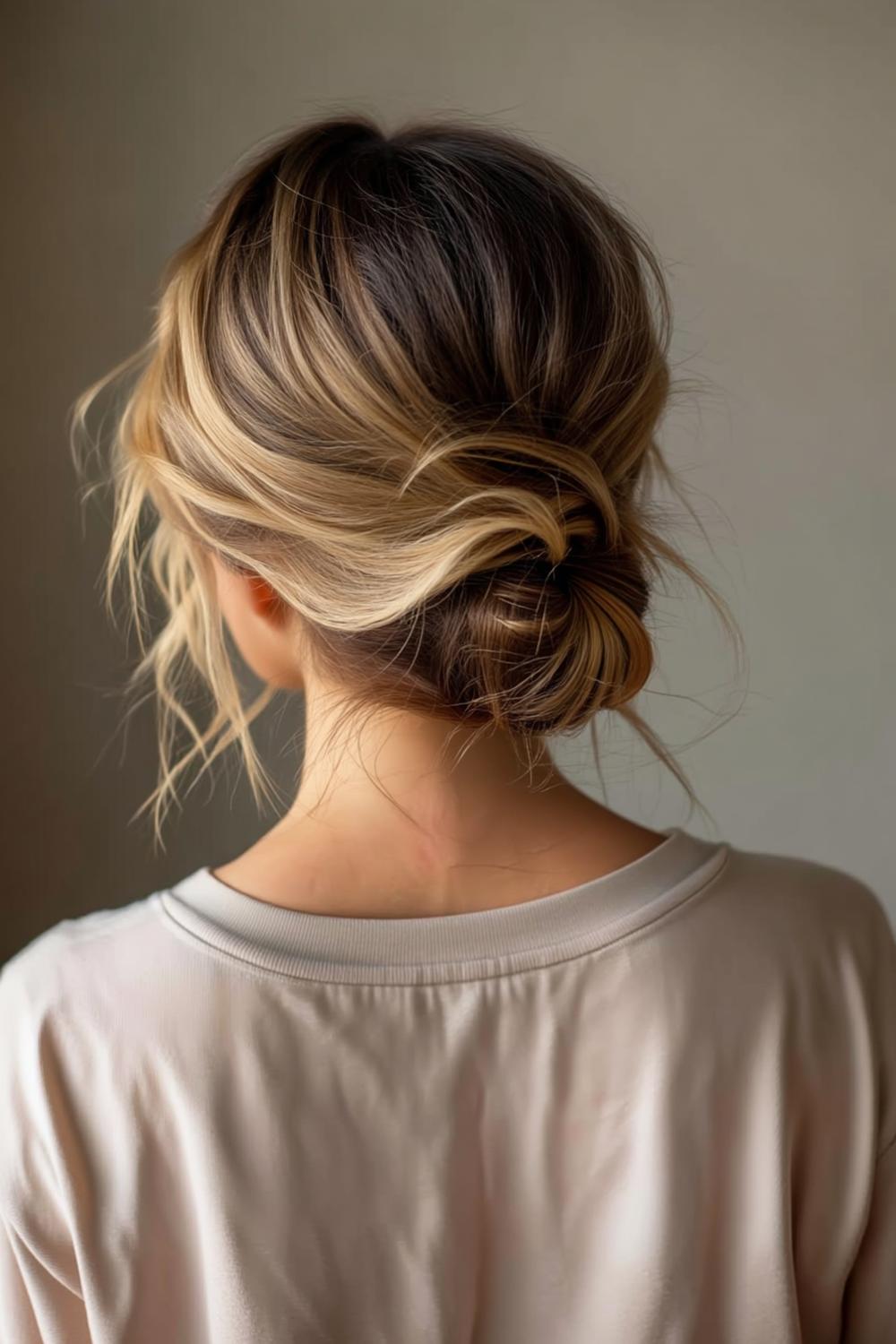 Glamouröser Seitenscheitel Bun