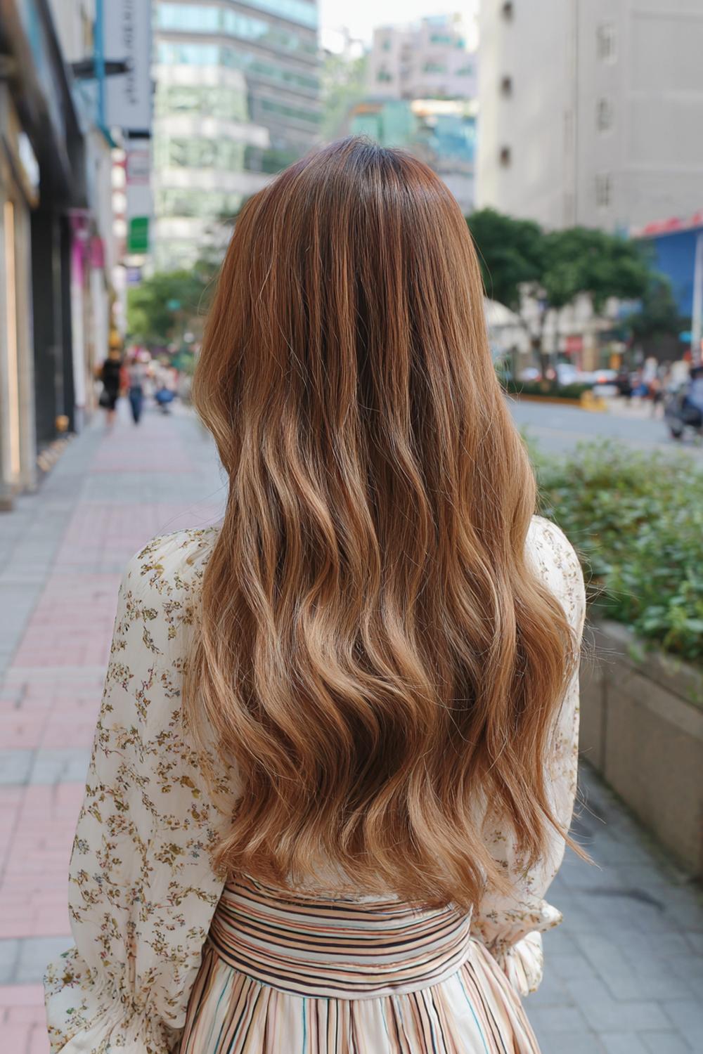 15. Frühlingsfrisuren 2026: Layered Long Hair mit „Sunny Ribbons“ und natürlichem Fall