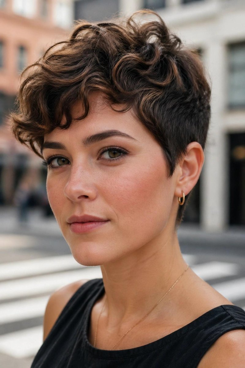 Gewellter Pixie Cut feines Haar