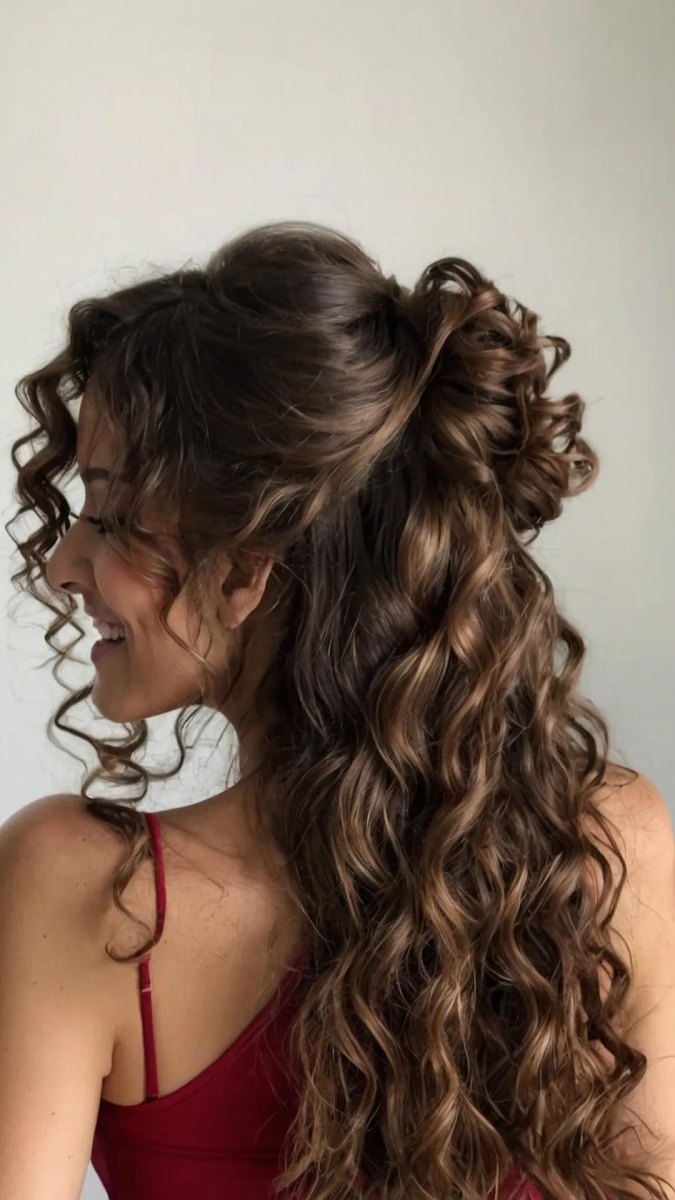 Glamouröse Eventfrisur mit Locken