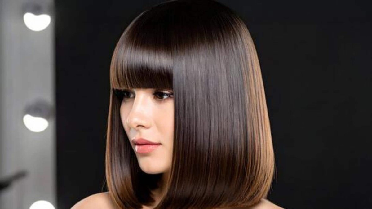 Glatter Sleek-Bob mit Pony
