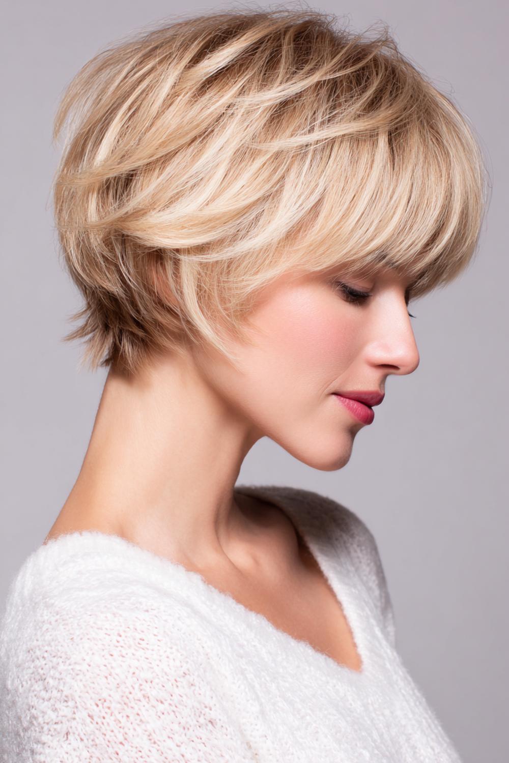 13. Haartrends 2026: Bixie-Schnitt zwischen Bob und Pixie mit fluffigem Volumen und Kontur