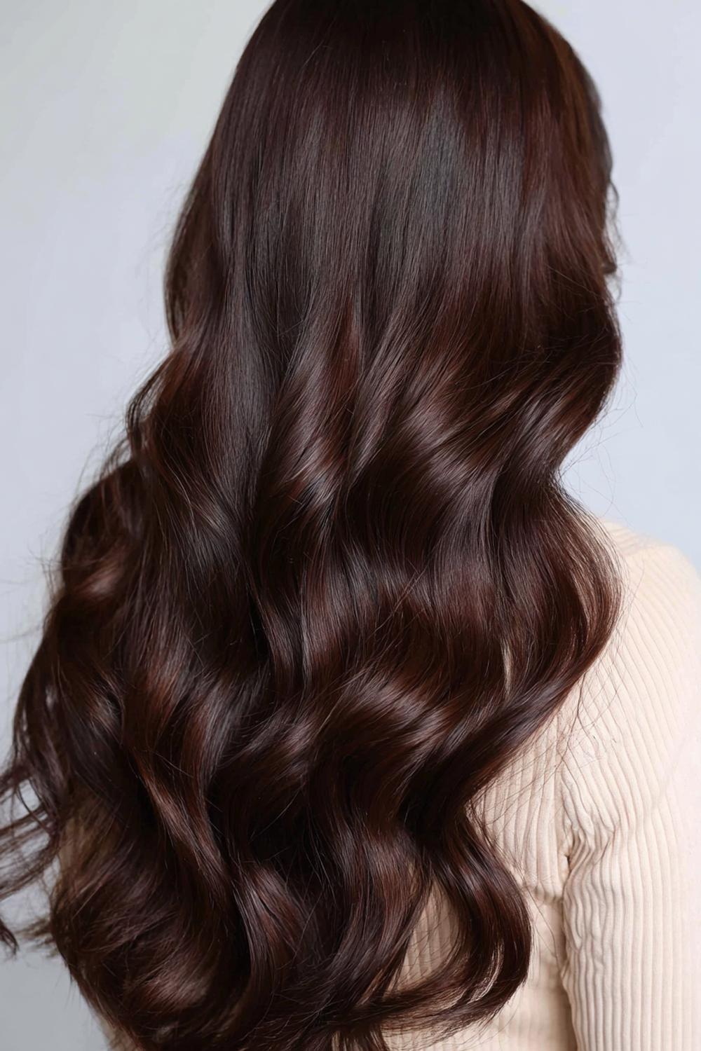 19. Haartrends 2026: Espresso Brunette Color mit spiegelnder Tiefe und feinen Babylights