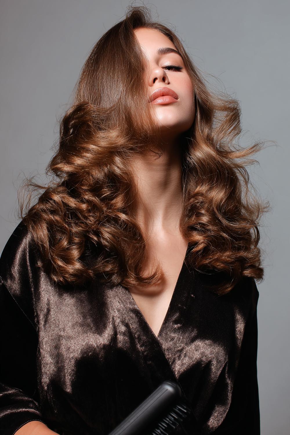 25. Haartrends 2026: Große Blowout-Wellen mit XXL-Bürste und federnden Spitzen