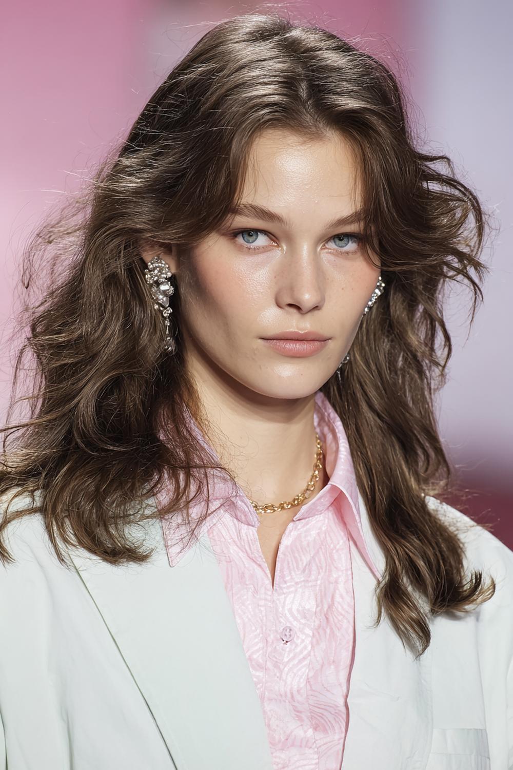 25. Haartrends 2026: Wet Look Waves mit definierter S-Struktur und glattem Ansatz