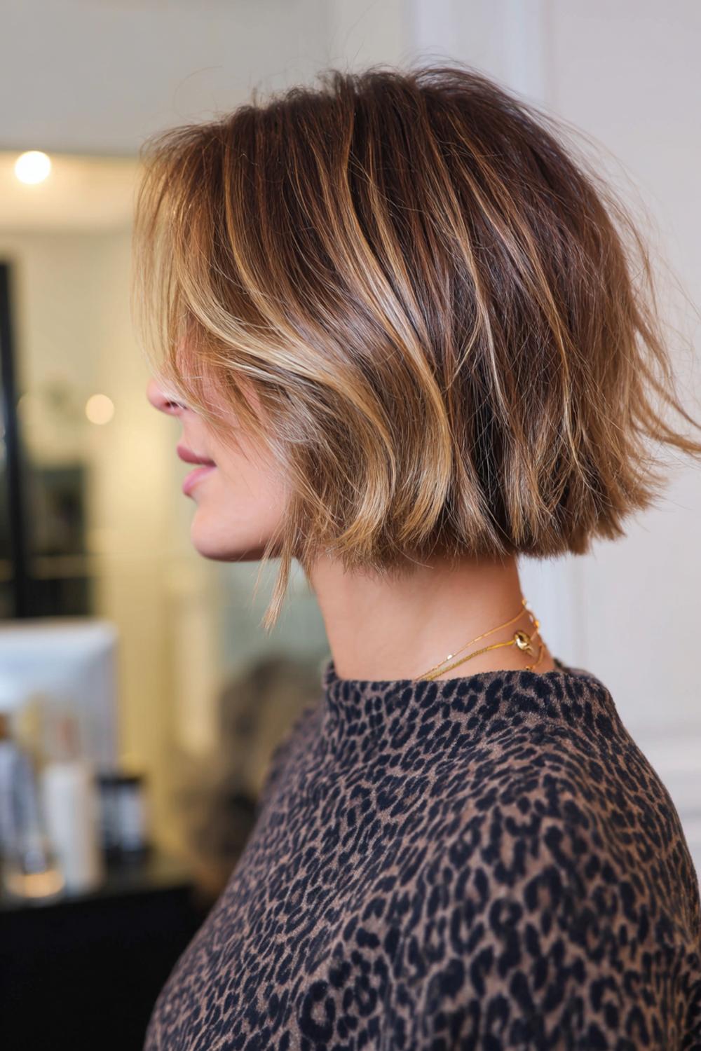 27. Haartrends 2026: Kieferbetonter Bob Cut mit innen gedrehten Spitzen und klarer Kontur