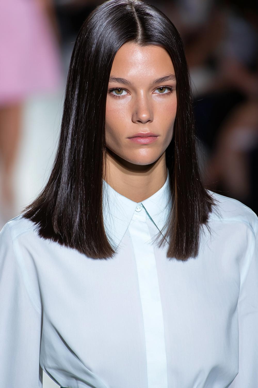 3. Haartrends 2026: Blunt Cut Long Hair mit gerader Kante und seidigem Schwung
