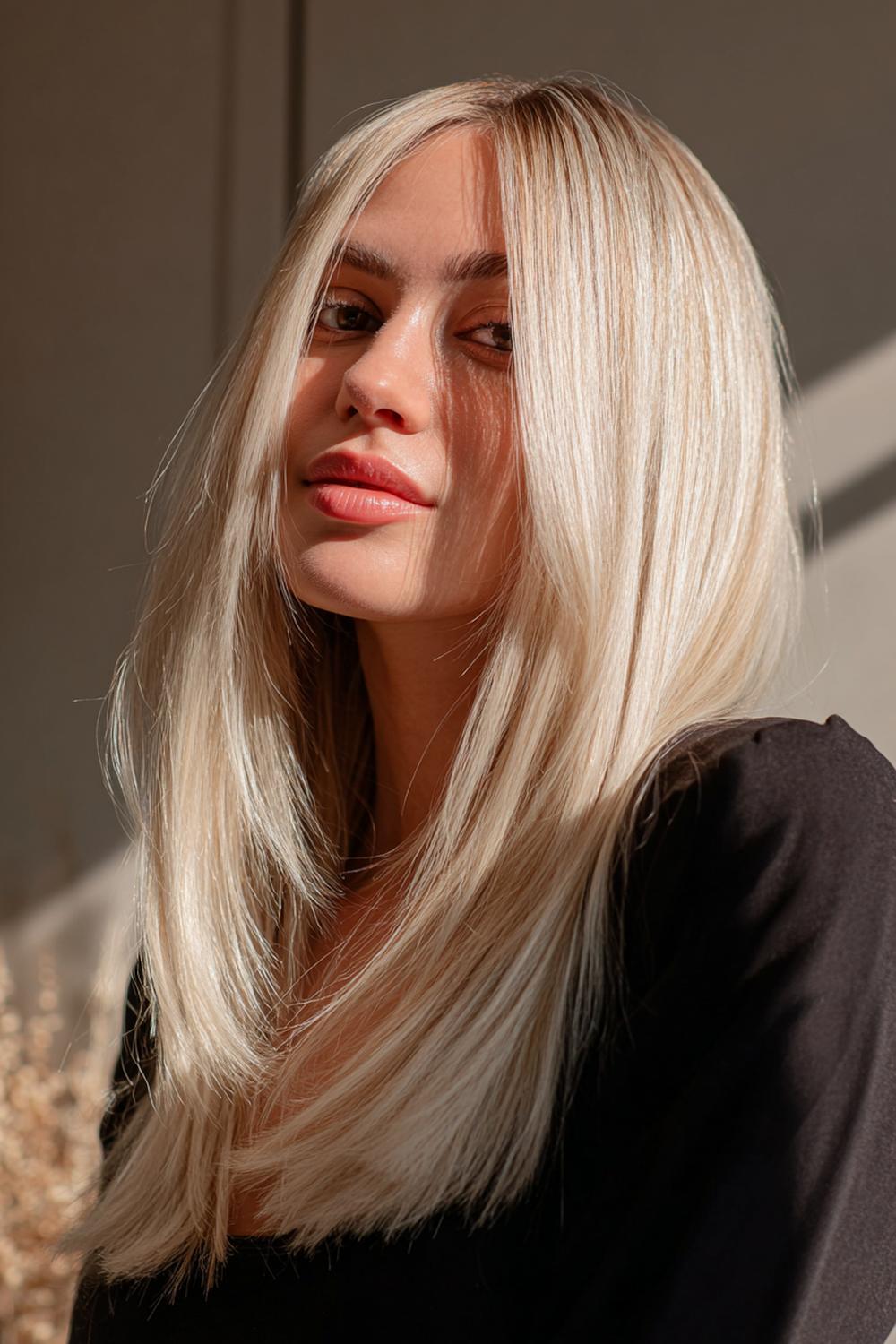 33. Haartrends 2026: Rooted Blonde mit natürlichem Ansatz und cremigem Längenfinish