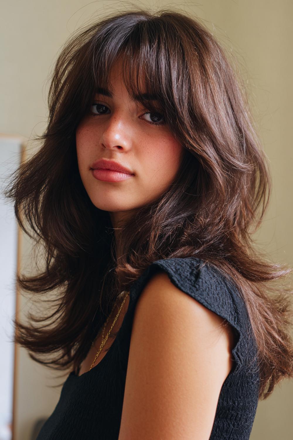 4. Haartrends 2026: Wispy Curtain Bangs mit federleichter Textur und weichem Rahmen