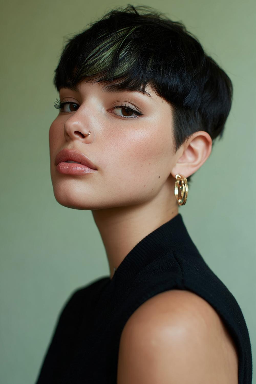 5. Haartrends 2026: Pixie Cut mit längerer Frontpartie und mattierter Textur