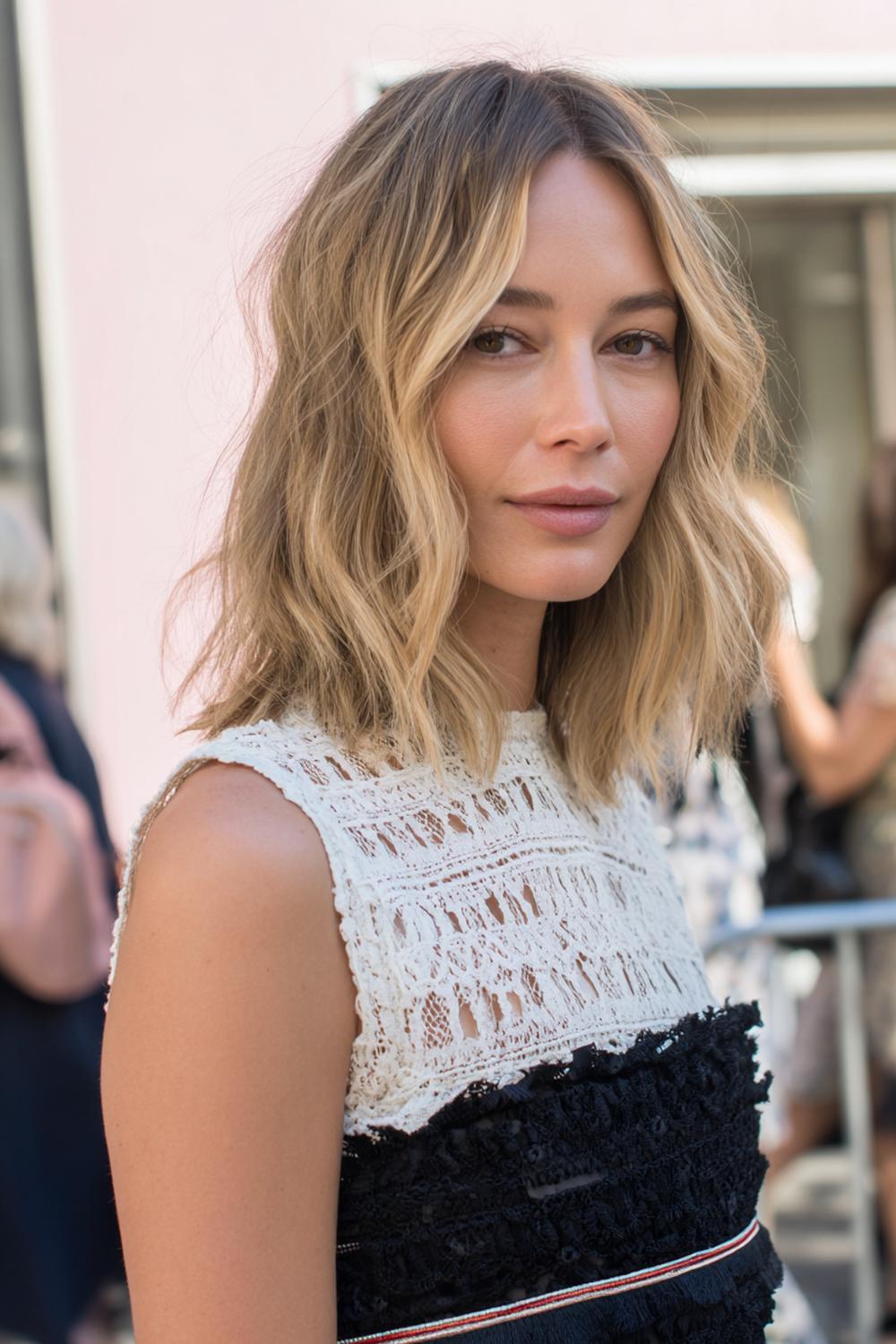 7. Haartrends 2026: Face-Framing Stufen mit helleren Kontursträhnen und sanftem Verlauf