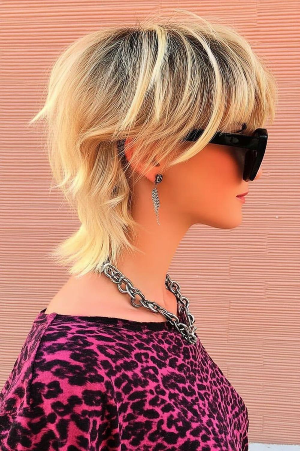 Sleek-Look mit Zick-Zack-Scheitel