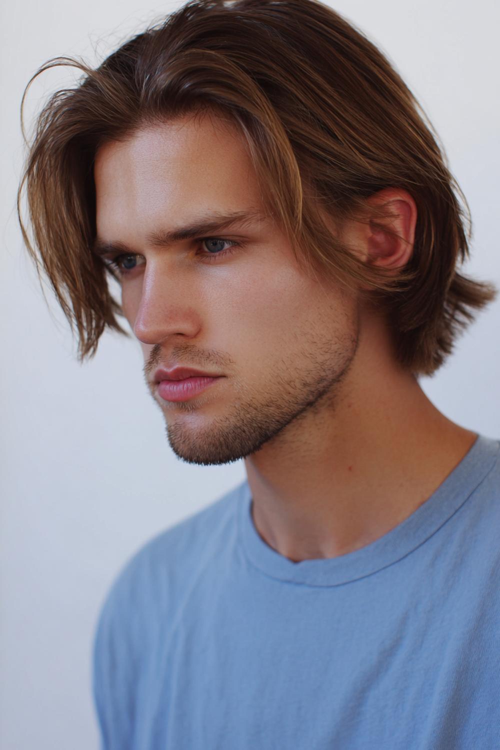 12. Herren Frisuren 2026: Bro Flow mit Mittelscheitel und natürlichem Schwung