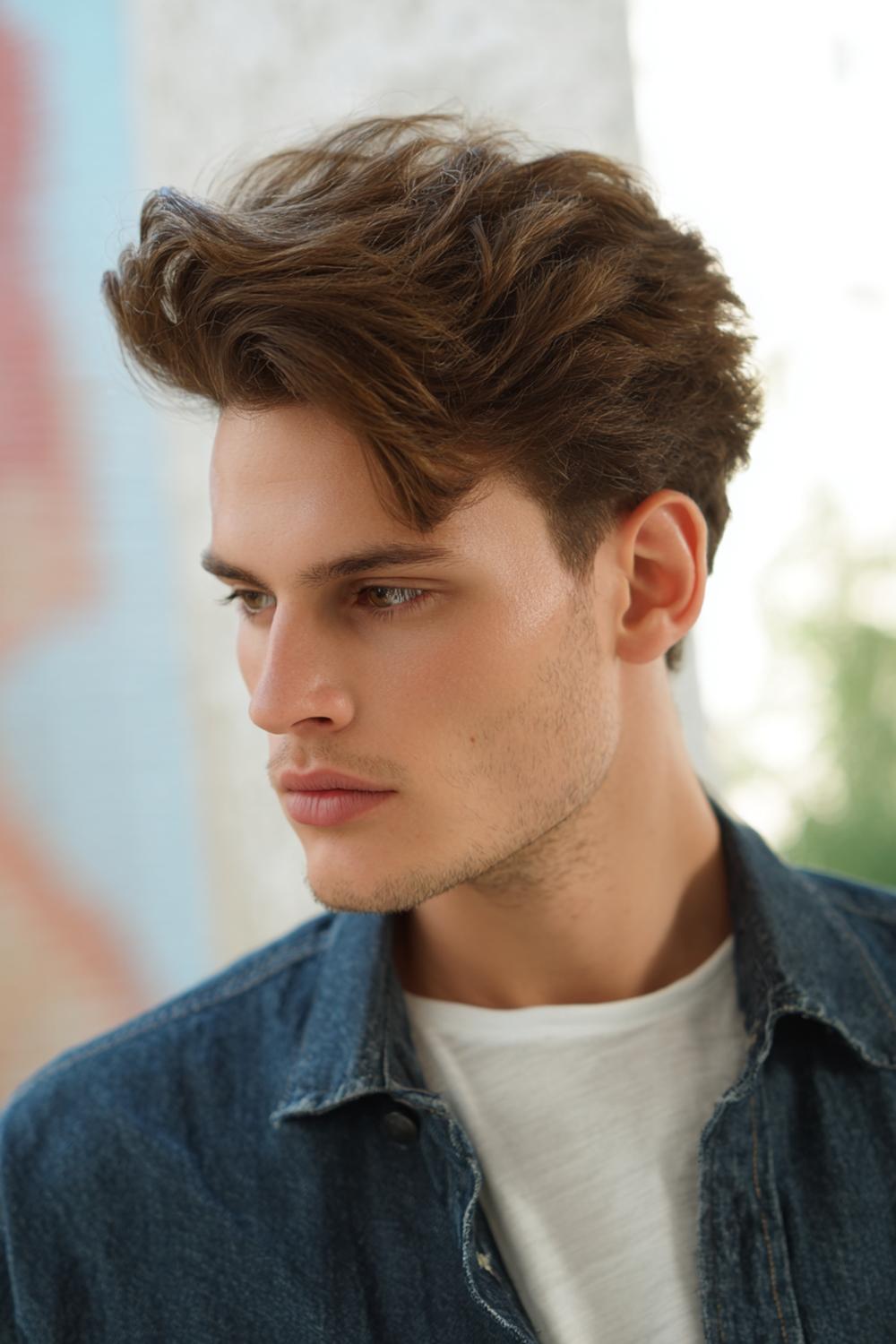 5. Herren Frisuren 2026: Medium Length Shag mit weichen Stufen