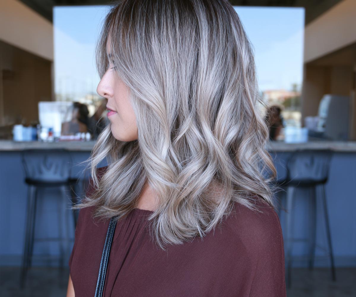 Wavy Ash Blonde Lob