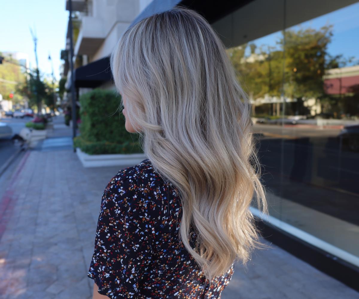 Long Soft Ash Blonde Waves