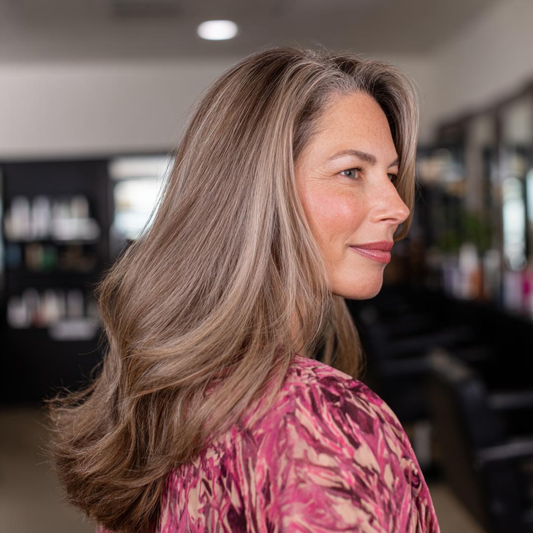 Layered Gray Blending Bronde
