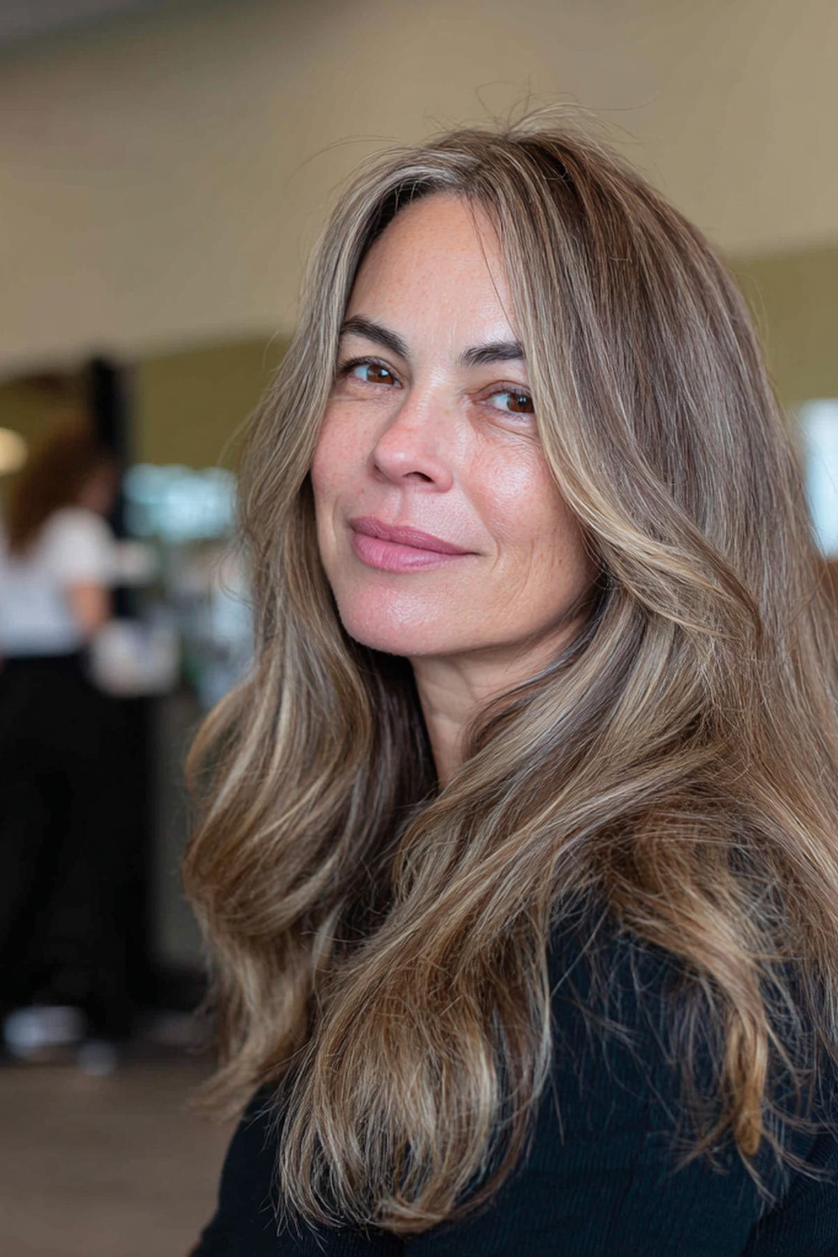 Layered Brown Hair Blonde Highlights