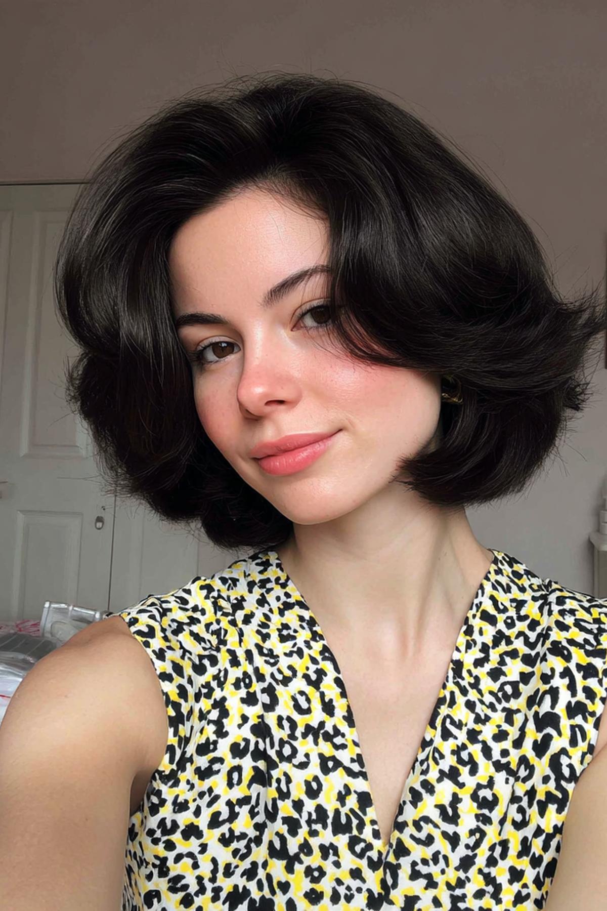 Dark Bob With Feathery Layers