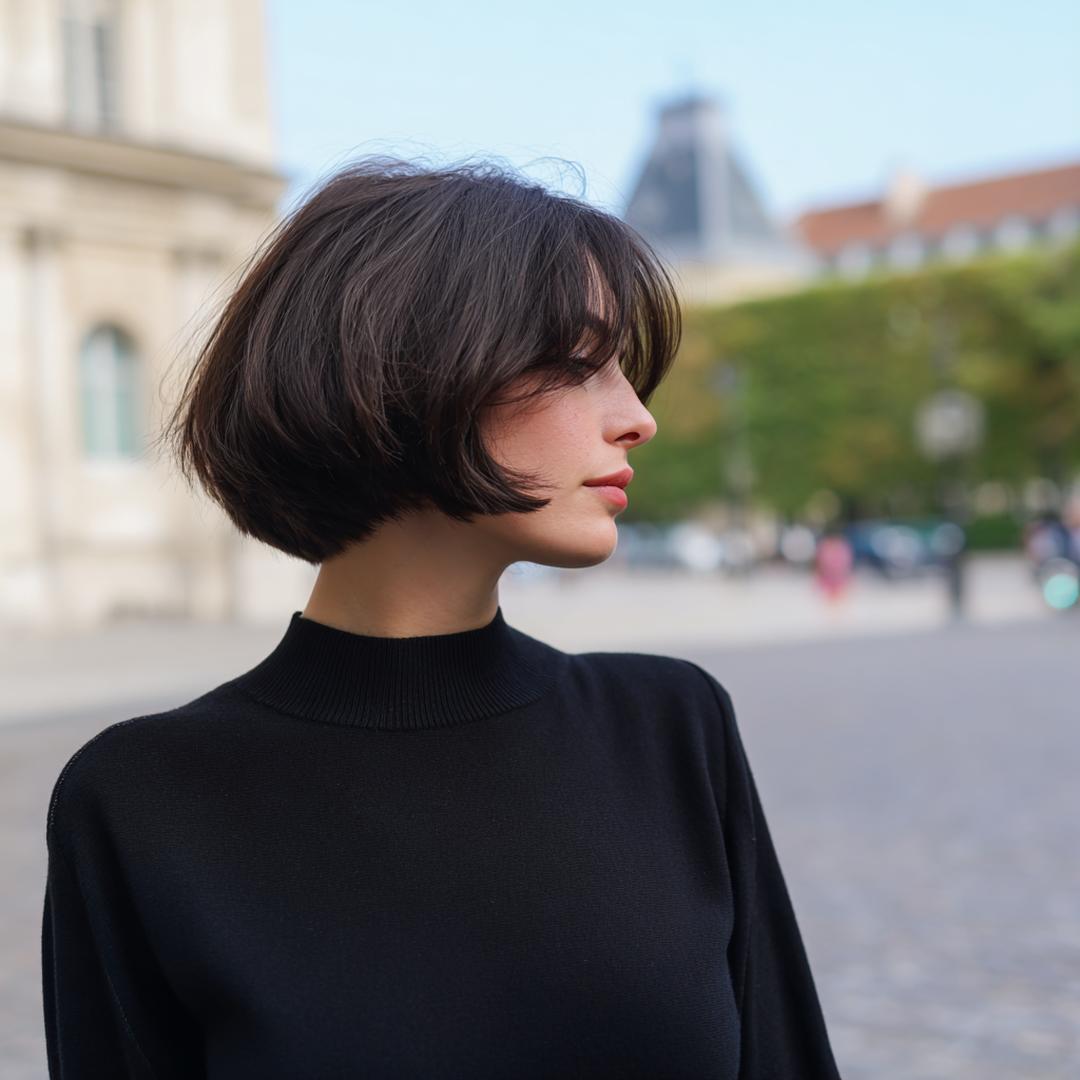 Textured Brunette Bubble Bob